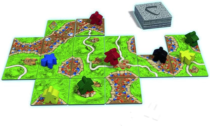 Carcassonne (inkl. The River & The Abbot mini Expansions) - Strategispil - 2-5 Spillere - Fra 7 År