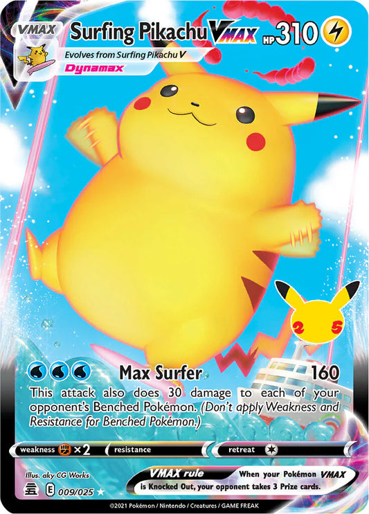 Pokémon Enkeltkort - Surfing Pikachu Vmax 009