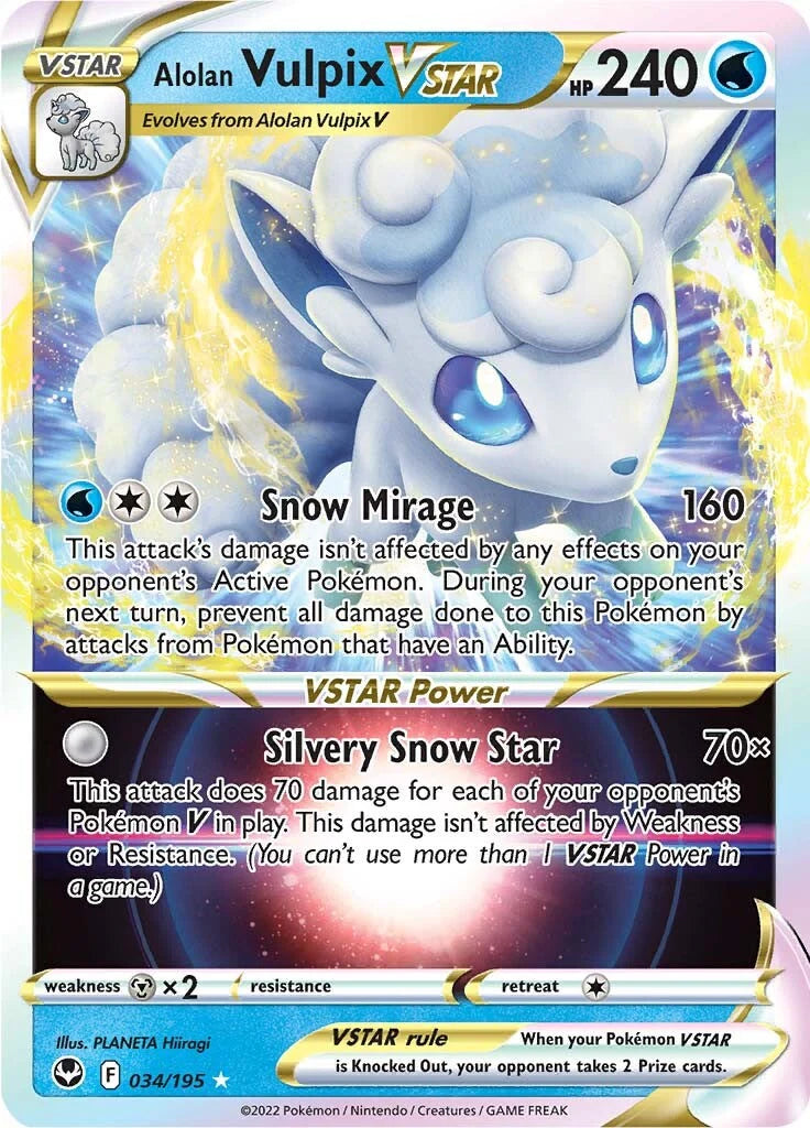 Pokémon Enkeltkort - Alolan Vulpix Vstar 034