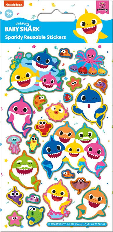 Klistermærker - Stickers - Baby Shark - Foil