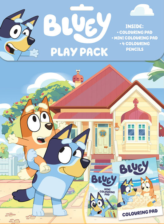 Bluey - Malebog + Mini Malebog inkl. farver - Play Pack