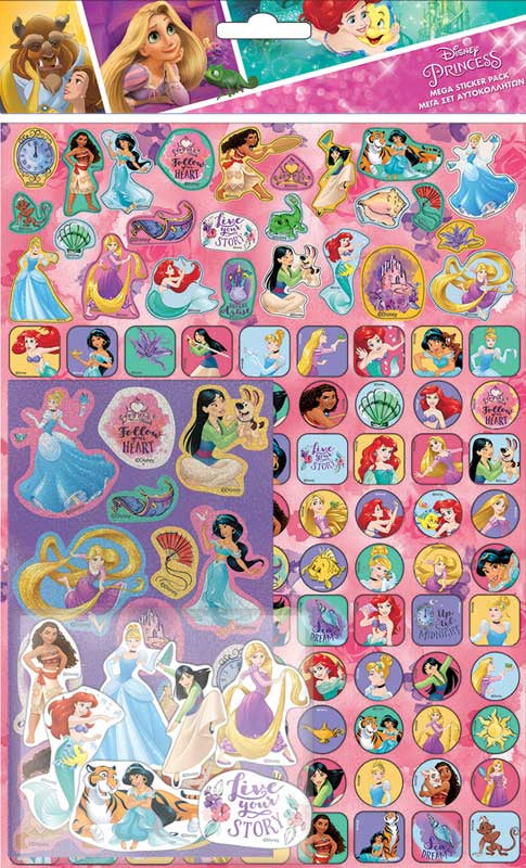 Klistermærker - Stickers - Disney Princess Mega Pack