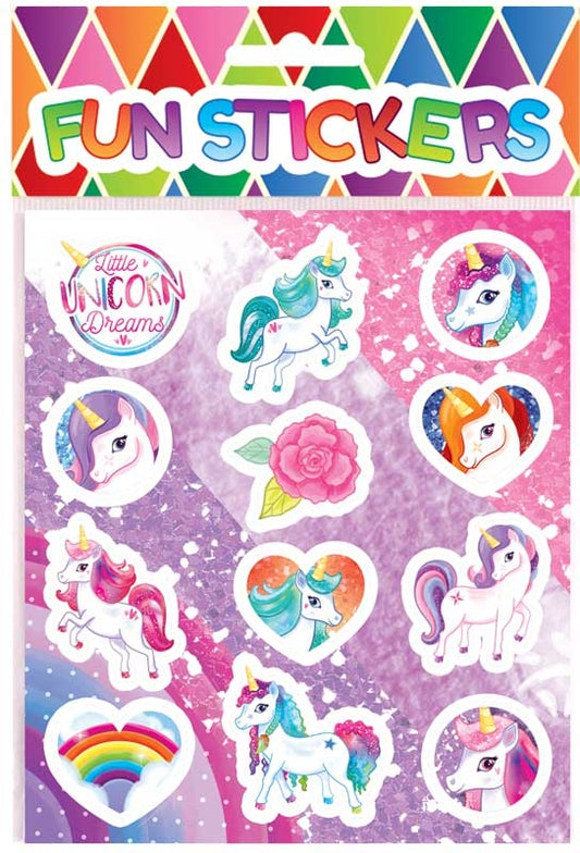 Klistermærker - Stickers - Unicorn - 12 stk