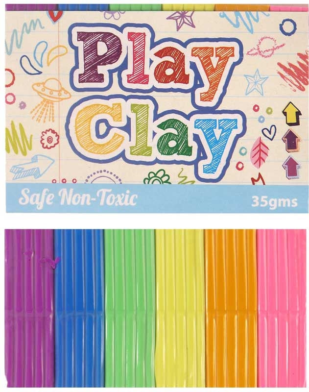 Fun Toys - Play Clay - 35 Gram Moddellervoks - 6 Farver