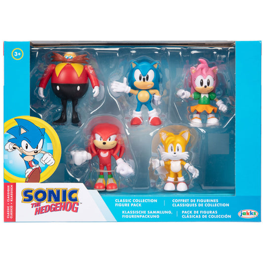 Sonic the Hedgehog - Sonic, Eggman, Tails, Knuckles, Amy Rose - 5 figurer 6cm