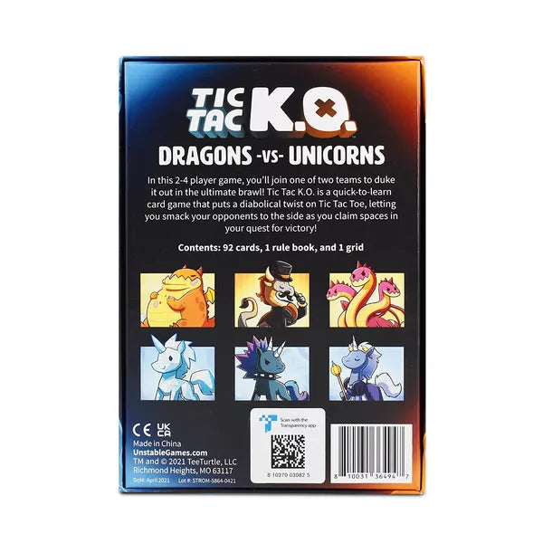 Tic Tac K.O.: Dragons vs Unicorns - Engelsk